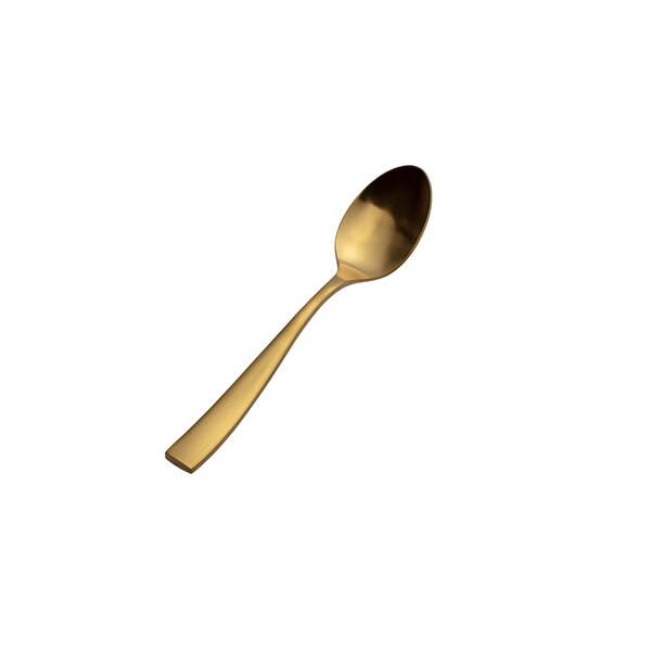 Bon Chef Manhattan, Soup/Dessert Spoon, Matte Finish, 18/10, 7.75" - Gold Matte , set of 12 - S3003GM
