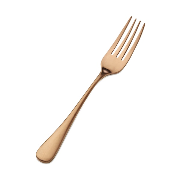 Bon Chef Como, Dinner Fork, Satin Finish, 18/10, 8.25" - Rose Gold Matte , set of 12 - S4105RGM