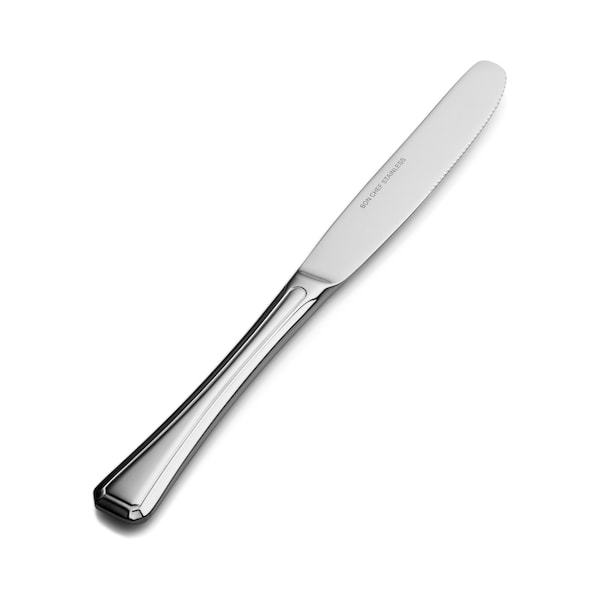 Bon Chef Prism, Dinner Knife, Euro, Hollow Handle, Mirror Finish, 13/0, 9.63" (Dsp) , set of 12 - S514