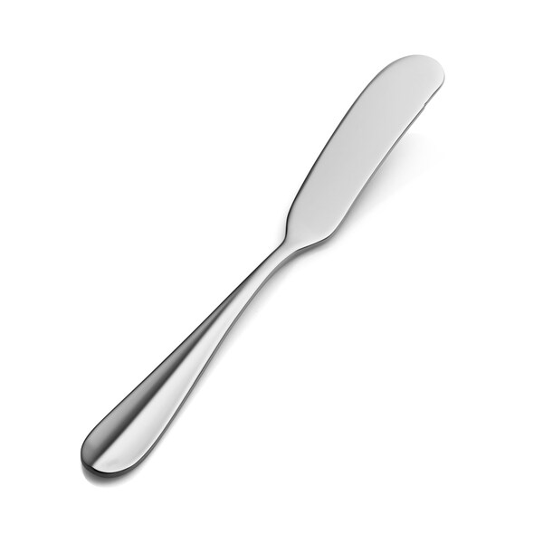 Bon Chef Monroe, Butter Spreader, Flat Handle, Mirror Finish, 13/0, 6.61" , set of 12 - SBS113