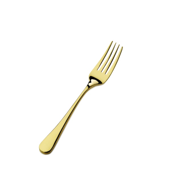 Bon Chef Como, Salad/Dessert Fork, Mirror Finish, 18/10, 7" - Gold , set of 12 - S4007G