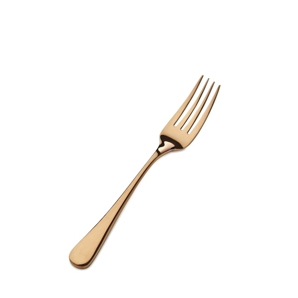 Bon Chef Como, Salad/Dessert Fork, Mirror Finish, 18/10, 7" - Rose Gold , set of 12 - S4007RG