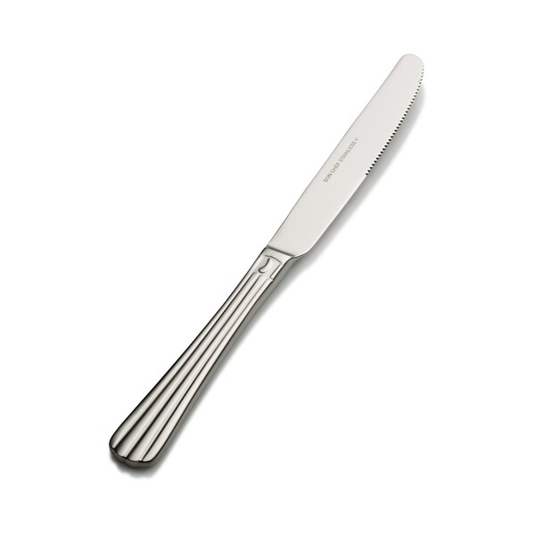 Bon Chef Britany, Dinner Knife, Euro, Solid Handle, Mirror Finish, 13/0, 9.86" , set of 12 - S1612