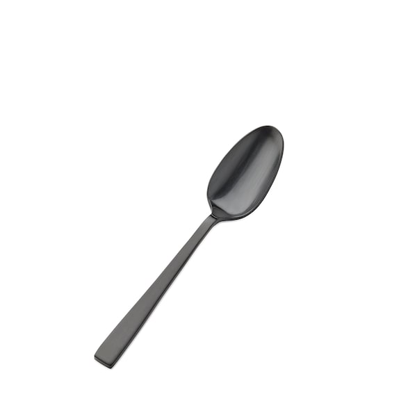 Bon Chef Roman, Teaspoon, Matte Finish, 18/10, 6.25" - Black Matte , set of 12 - S3700BM