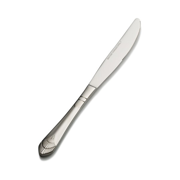 Bon Chef Nile, Dinner Knife, Euro, Solid Handle, Mirror Finish, 13/0, 9.92" , set of 12 - S1712