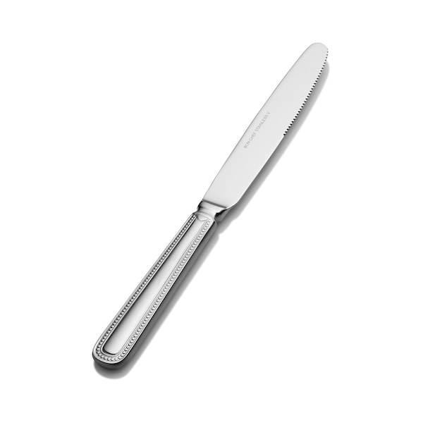 Bon Chef Sombrero, Dinner Knife, Euro, Solid Handle, Brush Finish, 13/0, 9.60" , set of 12 - SBS3312