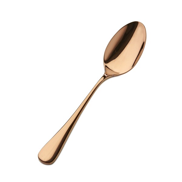 Bon Chef Como, Soup/Dessert Spoon, Mirror Finish, 18/10, 8" - Rose Gold , set of 12 - S4003RG