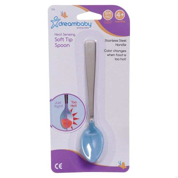 Dreambaby Color Changing Heat Sensing Soft Tip Spoon, 6PK - L516
