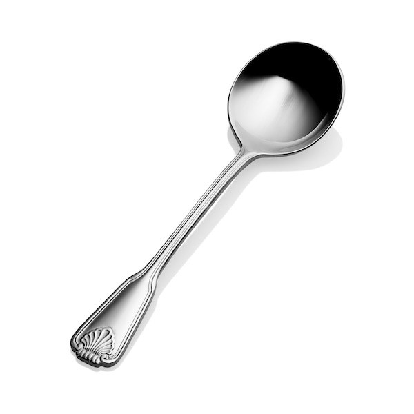 Bon Chef Shell, Bouillon Spoon, Mirror Finish, 18/10, 6.29" , set of 12 - S2001