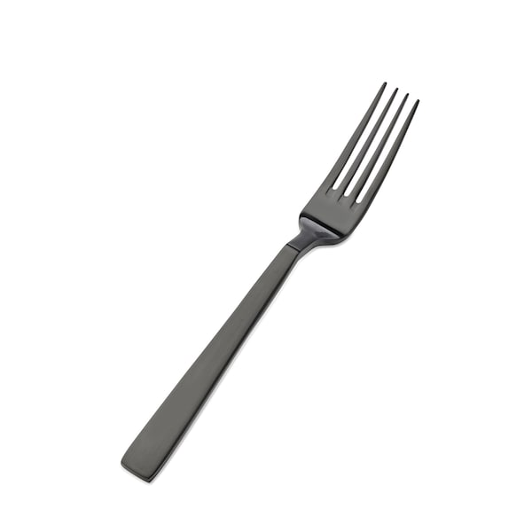 Bon Chef Roman, Dinner Fork, Euro, Matte Finish, 18/10, 8.13" - Black Matte , set of 12 - S3706BM