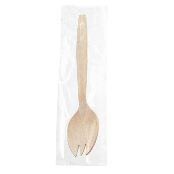 Packnwood 5.71 In. Wooden Spork, 2000PK - 210SPKB
