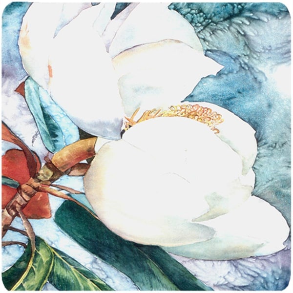 Carolines Treasures Flower - Magnolia Foam Coasters - Set of 4- 3.5 x 3.5 In. - 8001FC