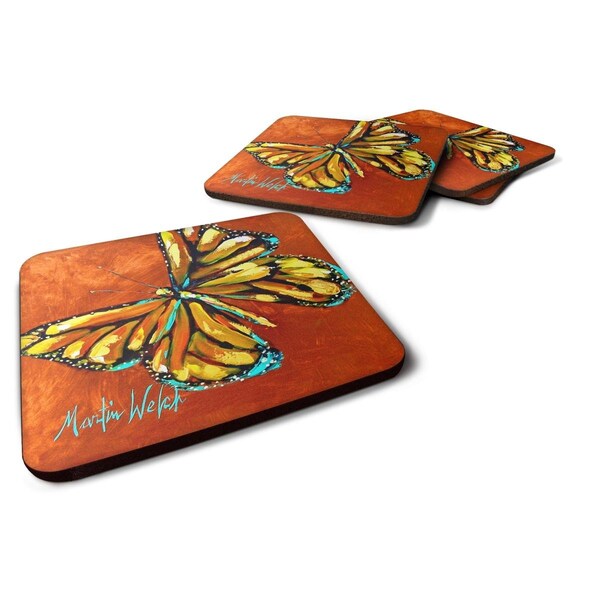Carolines Treasures Monarch Butterfly Foam Coasters - Set of 4 - MW1339FC