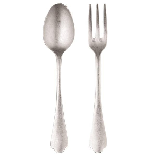 Mepra Mepra 106622110 Serving Set Fork & Spoon Dolce Vita; Pewter - 106622110