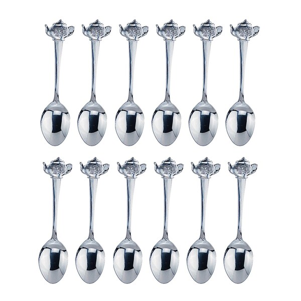 Hic Kitchen Fino Spoon Demi Teapot SS 12Pc - 666S/12