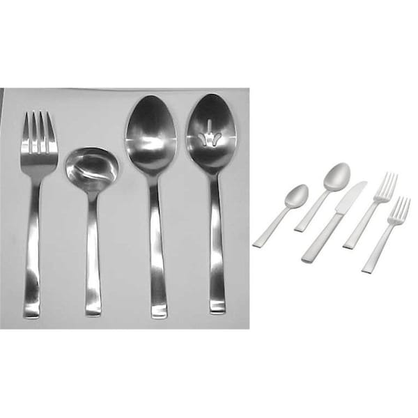 Fastfood Norse- 18-10 Stainless- All Satin Finish 45PC Set - FA2976643