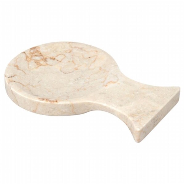 Top Chef 8.7 x 5 in. Champagne Marble Spoon Rest - TO2576020