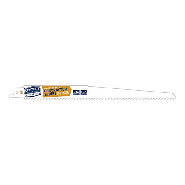 Century Drill & Tool Recip Blade 6T X 9 Bi-Metal Contractor 3/4 W.050 Thick 1/2 Shank 25Pc - 7796