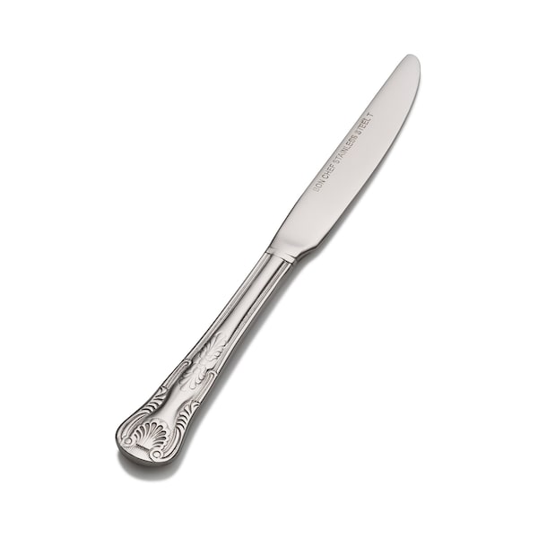 Bon Chef Kings, Butter Knife, Euro, Solid Handle, Mirror Finish, 13/0, 6.88" , set of 12 - S2717