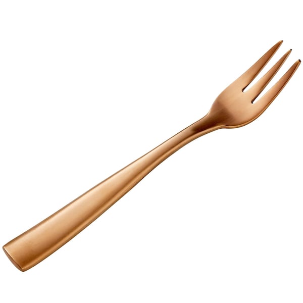 Bon Chef Manhattan, Oyster/Cocktail Fork, Matte Finish, 18/10, 5.38" - Rose Gold Matte , set of 12 - S3008RGM