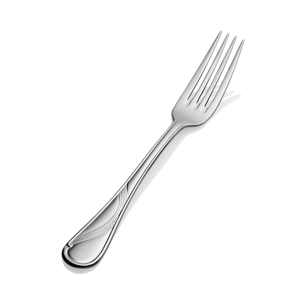 Bon Chef Wave, Dinner Fork, Euro, Mirror Finish, 18/10, 8.53" , set of 12 - S2206