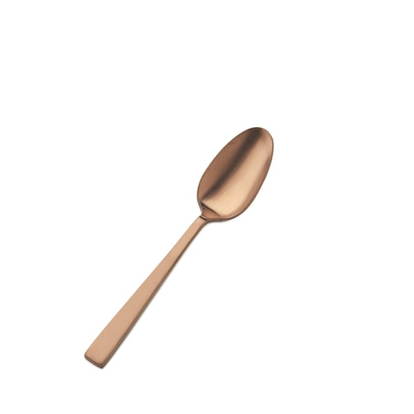 Bon Chef Roman, Soup/Dessert Spoon, Matte Finish, 18/10, 6.25" - Rose Gold Matte , set of 12 - S3703RGM
