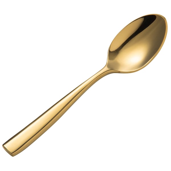 Bon Chef Manhattan, Demitasse Spoon, Matte Finish, 18/10, 4.88" - Gold Matte , set of 12 - S3016GM
