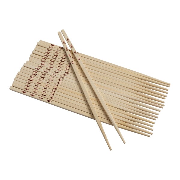 Joyce Chen Reusable Burnished Bamboo Chopsticks 10-Pair Set - J30-0043