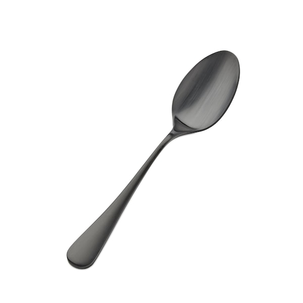 Bon Chef Como, Soup/Dessert Spoon, Satin Finish, 18/10, 8" - Black Matte , set of 12 - S4103BM