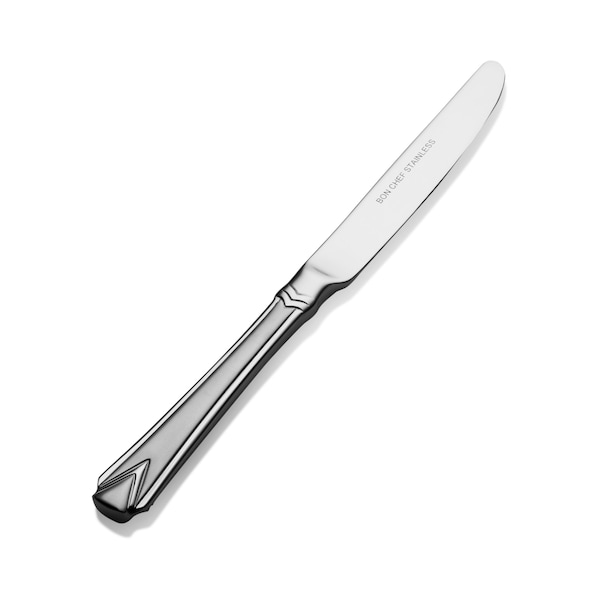 Bon Chef Gothic, Butter Knife, Euro, Solid Handle, 2-Tone Finish, 13/0, 6.97" , set of 12 - S1317
