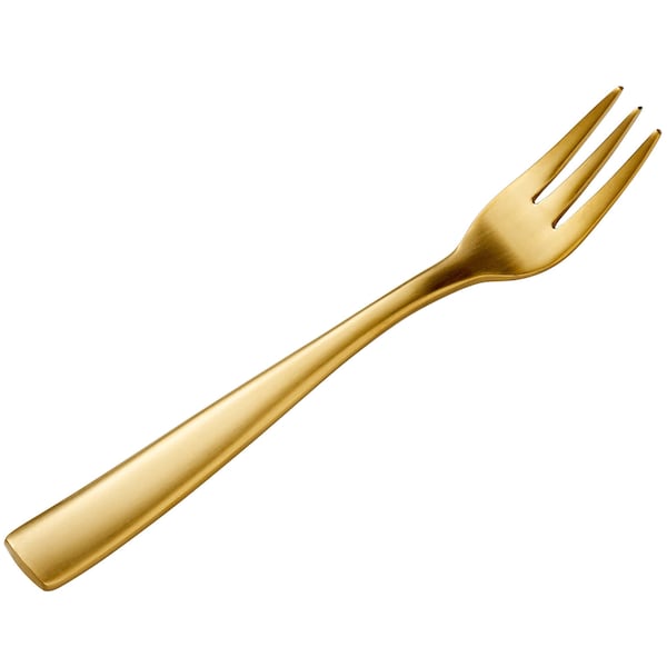 Bon Chef Manhattan, Oyster/Cocktail Fork, Matte Finish, 18/10, 5.38" - Gold Matte , set of 12 - S3008GM