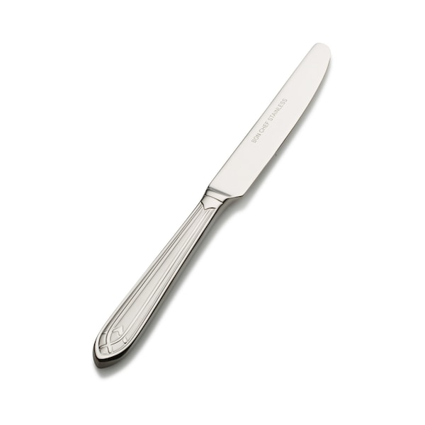 Bon Chef Viva, Butter Knife, Euro, Solid Handle, Satin Finish, 13/0, 6.95" , set of 12 - S1417