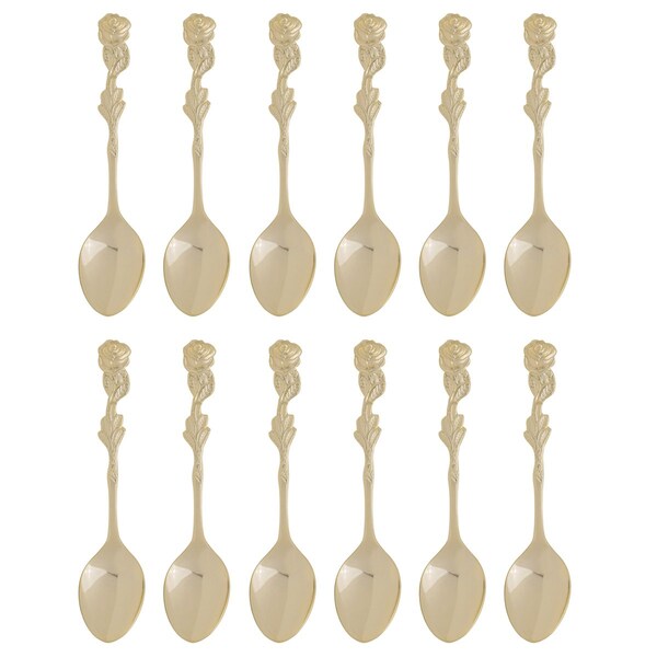 Hic Kitchen Fino Spoon Demi Rose Gold Plate 12Pc - GD-9/12
