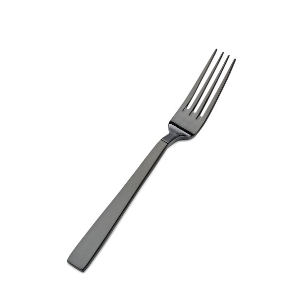Bon Chef Roman, Dinner Fork, Euro, Mirror Finish, 18/10, 8.13" - Black , set of 12 - S3706B