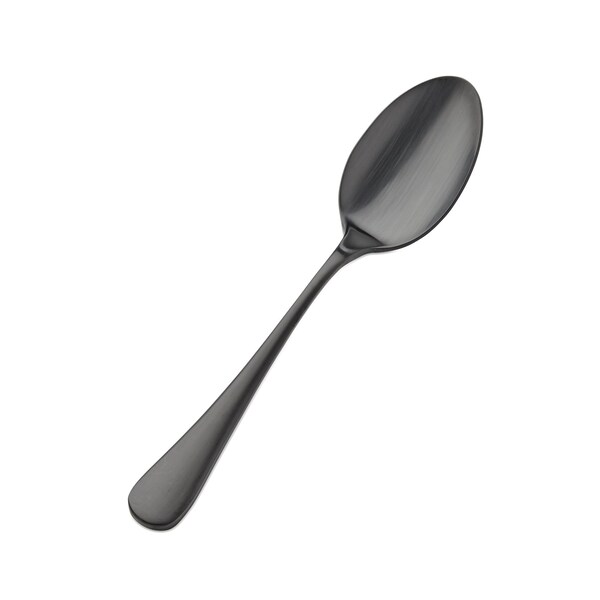 Bon Chef Como, Table Serving Spoon, Satin Finish, 18/10, 8.5" - Black Matte , set of 12 - S4104BM