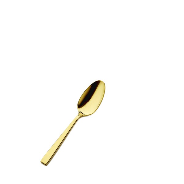 Bon Chef Roman, Demitasse Spoon, Mirror Finish, 18/10, 4.5" - Gold , set of 12 - S3716G