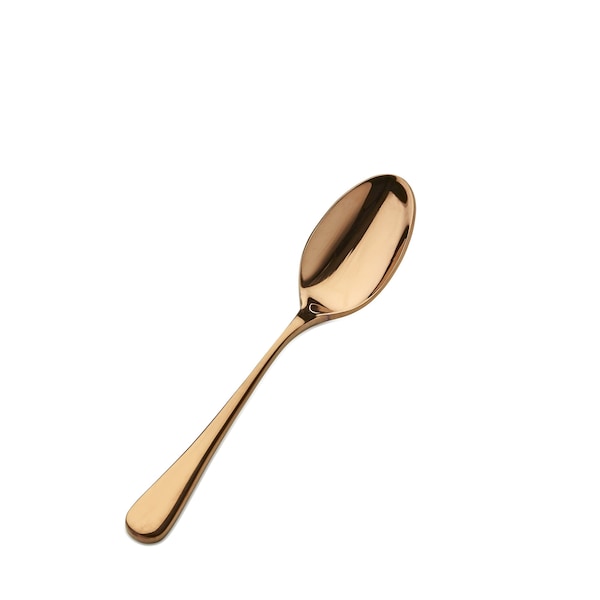 Bon Chef Como, Teaspoon, Mirror Finish, 18/10, 6.38" - Rose Gold , set of 12 - S4000RG