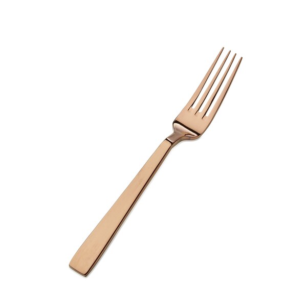 Bon Chef Roman, Dinner Fork, Euro, Mirror Finish, 18/10, 8.13" - Rose Gold , set of 12 - S3706RG