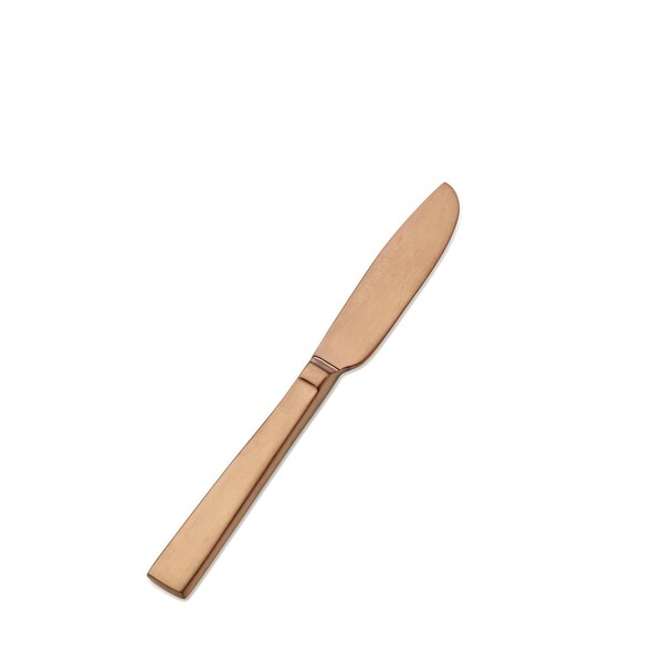 Bon Chef Roman, Butter Spreader, Flat Handle, Matte Finish, 13/0, 6.88" - Rose Gold Matte , set of 12 - S3713RGM