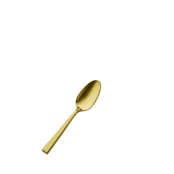 Bon Chef Roman, Demitasse Spoon, Matte Finish, 18/10, 4.5" - Gold Matte , set of 12 - S3716GM