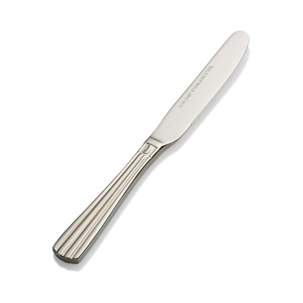 Bon Chef Britany, Butter Knife, Euro, Solid Handle, Mirror Finish, 13/0, 6.96" , set of 12 - S1617