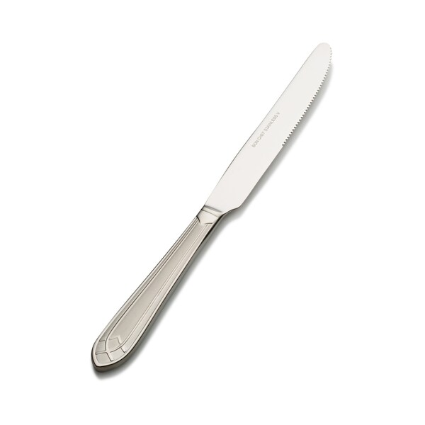 Bon Chef Viva, Dinner Knife, Euro, Solid Handle, Satin Finish, 13/0, 9.82" , set of 12 - S1412