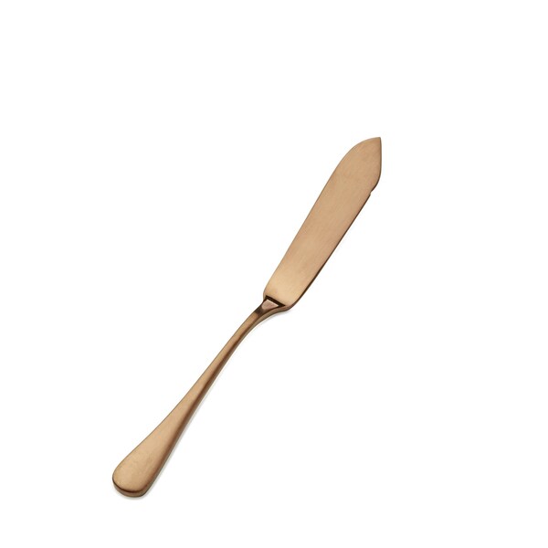 Bon Chef Como, Bread & Butter Knife, Hollow Handle, Mirror Finish, 13/0, 6.75" - Rose Gold Matte , set of 12 - S4110RGM