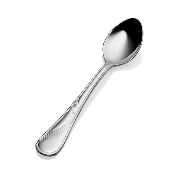Bon Chef Wave, Teaspoon, Mirror Finish, 18/10, 6.28" , set of 12 - S2200