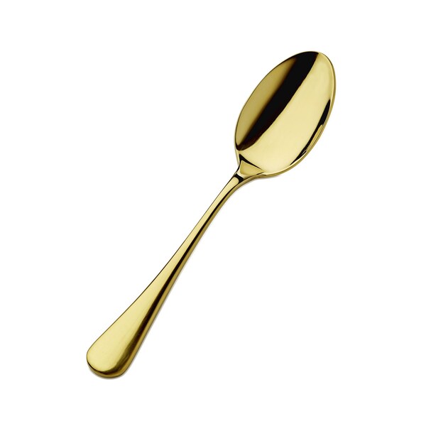 Bon Chef Como, Table Serving Spoon, Mirror Finish, 18/10, 8.5" - Gold , set of 12 - S4004G