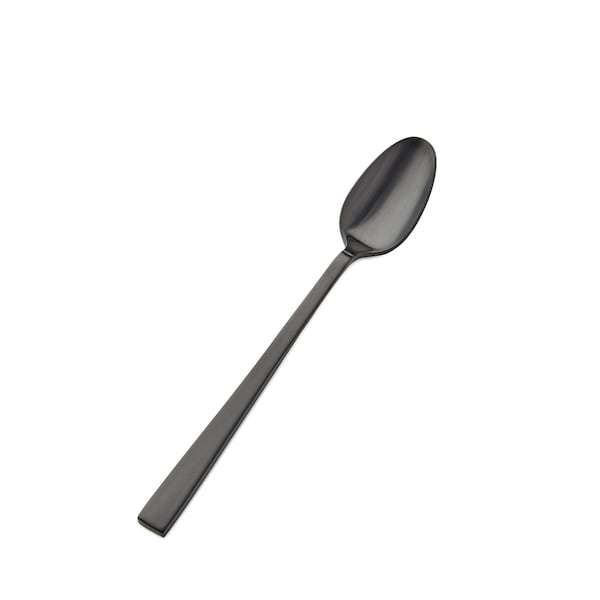 Bon Chef Roman, Ice Teaspoon, Matte Finish, 18/10, 7.25" - Black Matte , set of 12 - S3702BM