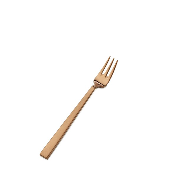 Bon Chef Roman, Oyster/Cocktail Fork, Matte Finish, 18/10, 6.25" - Rose Gold Matte , set of 12 - S3708RGM