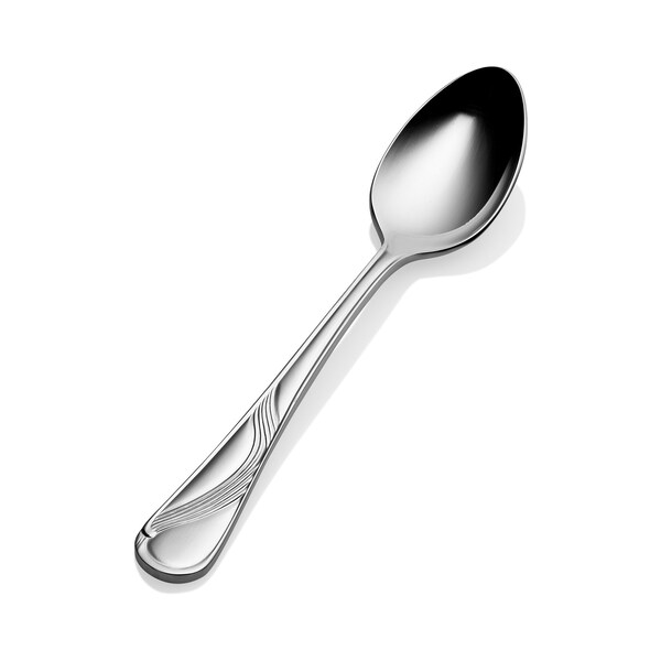 Bon Chef Wave, Demitasse Spoon, Mirror Finish, 18/10, 4.95" , set of 12 - S2216