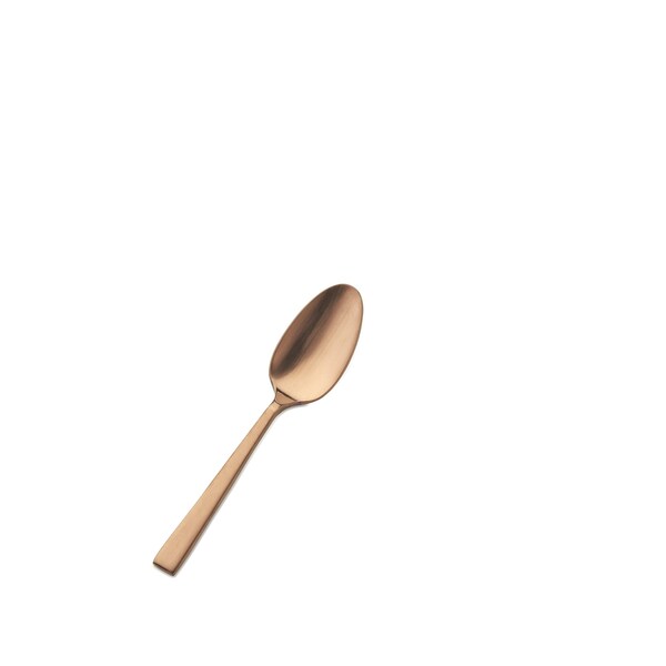 Bon Chef Roman, Demitasse Spoon, Matte Finish, 18/10, 4.5" - Rose Gold Matte , set of 12 - S3716RGM