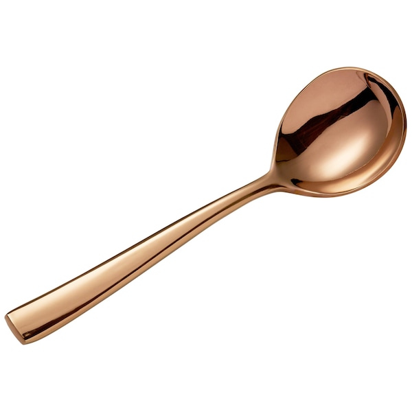 Bon Chef Manhattan, Bouillon Spoon, Mirror Finish, 18/10, 6.38" - Rose Gold , set of 12 - S3001RG